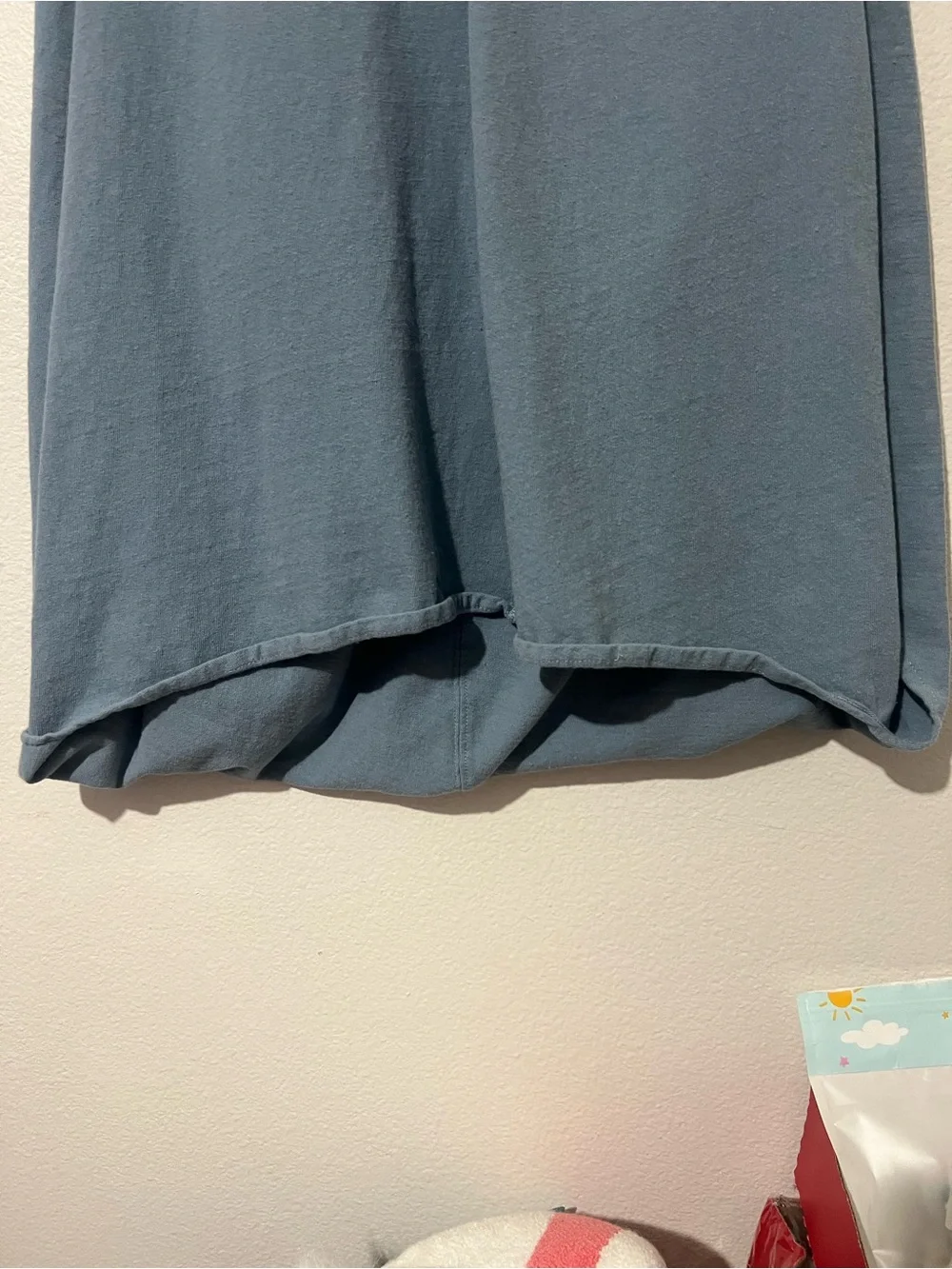 Free People Beach Relaxed Swing-Style V -Neck Tank Top (Dusty Blue)